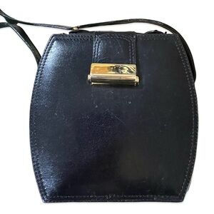 Vintage Copa Collection Black Leather Gold Hardware Purse